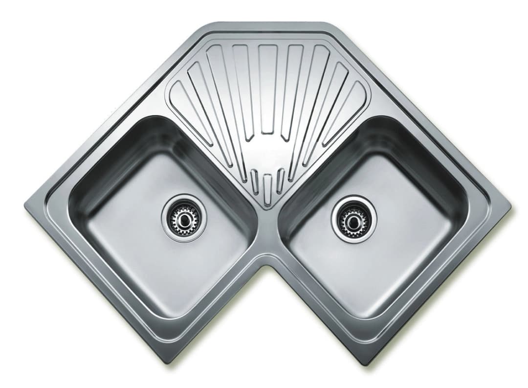 Lavaplatos Empotrado Classic Angular 2 Cubetas Reversible - Acero Inoxidable