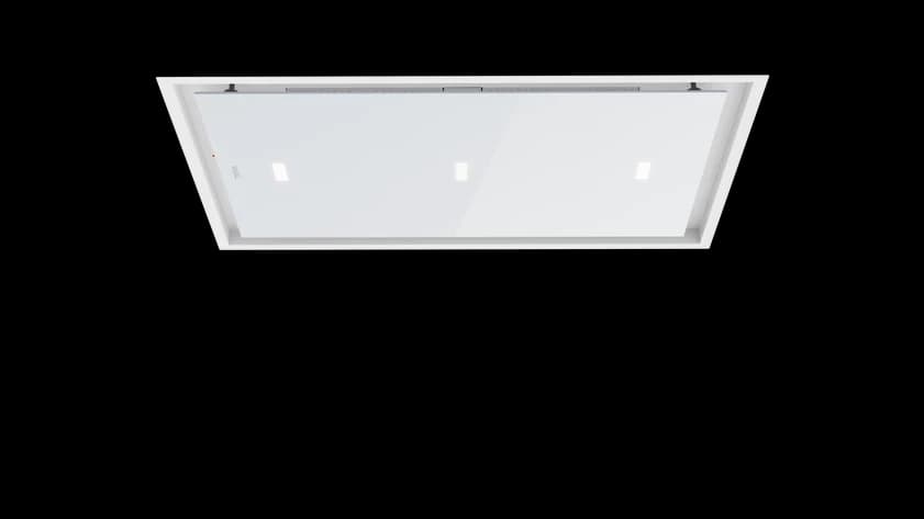 TEKA DHT 97670 ROS WH — Campana de Cielo 90 cm, Cristal Blanco, EcoPower, Control Remoto, 808 m³/h