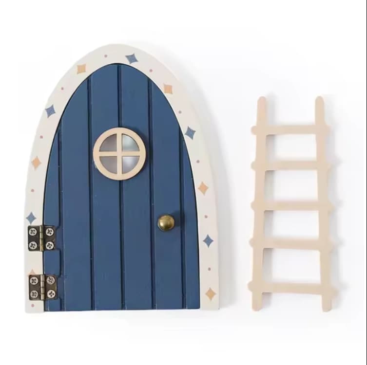Puerta de madera para ratoncitos - Blue