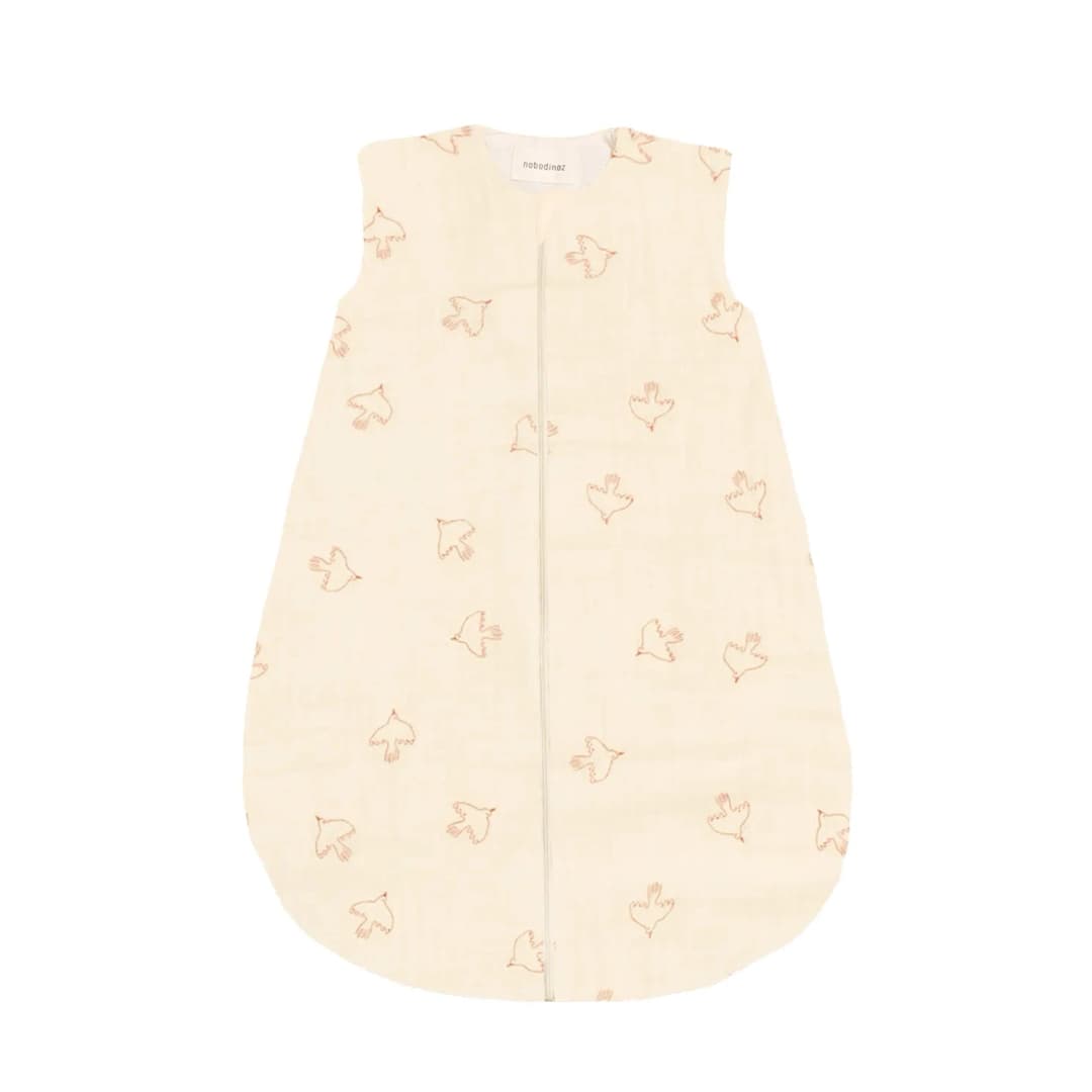 Saco de dormir de entretiempo Fluffy - Brown hoshi birds - 0 a 6 meses