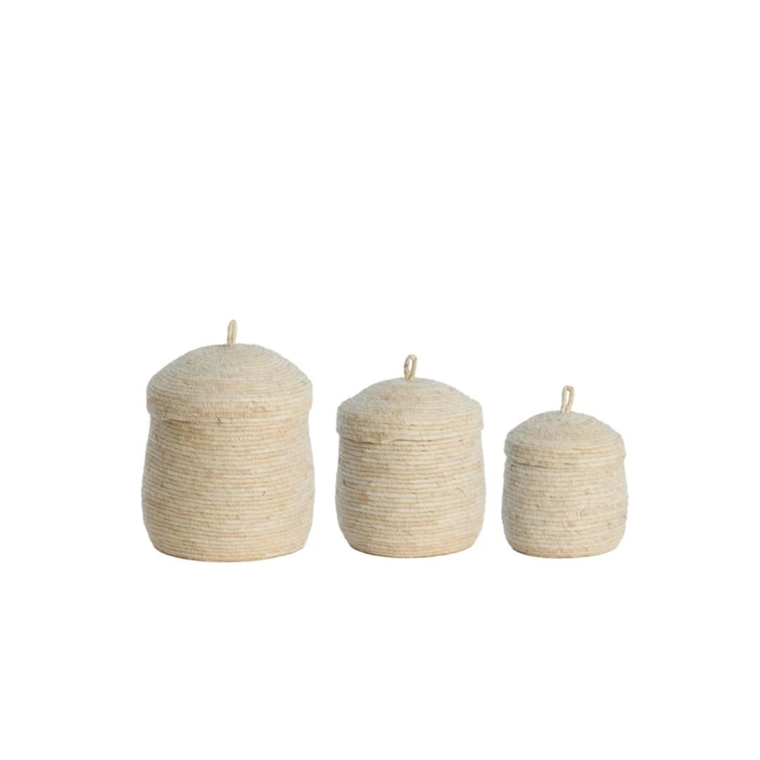 Canastos La mar - Crema - Set de 3