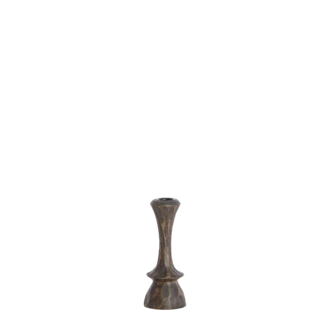 Candelabros madera - Dark brown - Ø6.5x14 cm