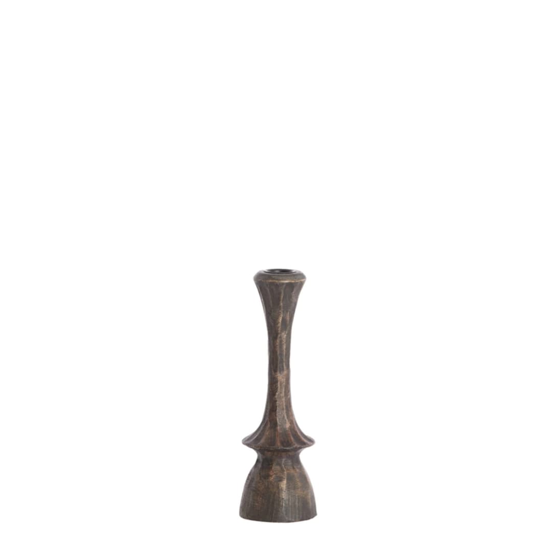 Candelabros madera - Dark brown - Ø6.5x22 cm