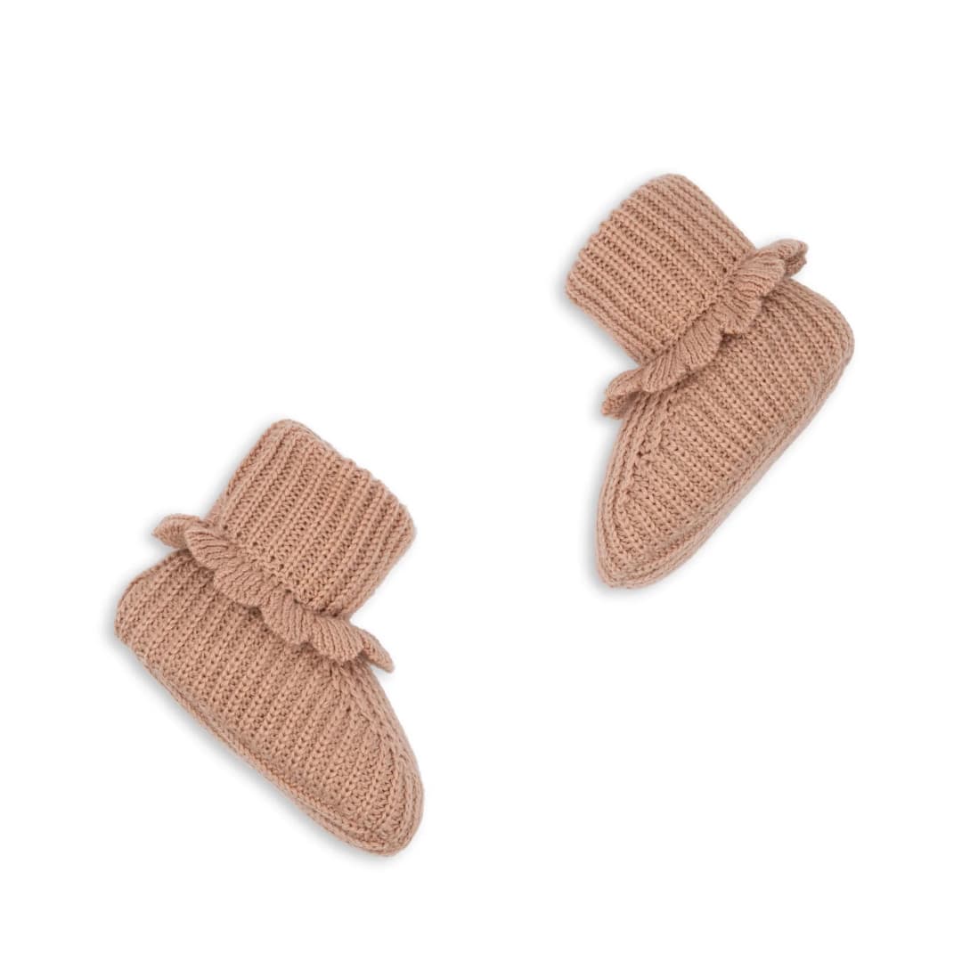 Botas de lana merino Vitum - Pale Rose - 3 a 6 m