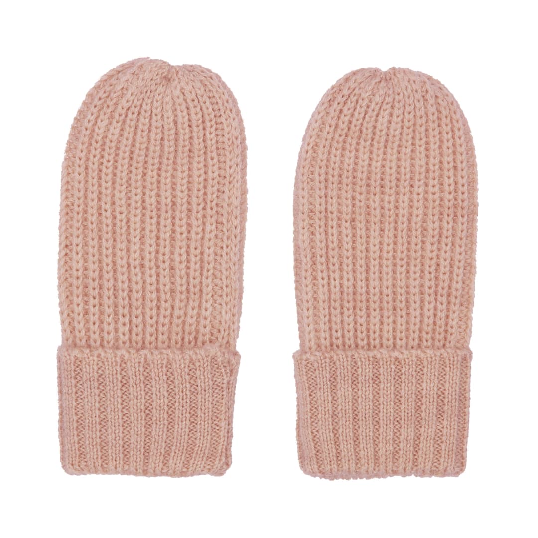 Mitones de lana merino Vitum - Pale Rose - 12-18 m