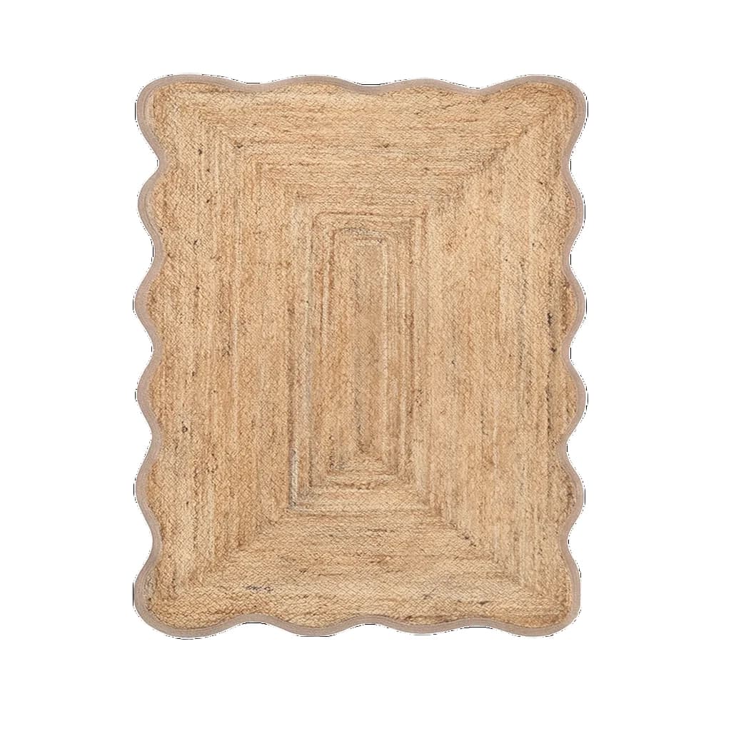 Alfombra yute scalloped - 120x180 cm
