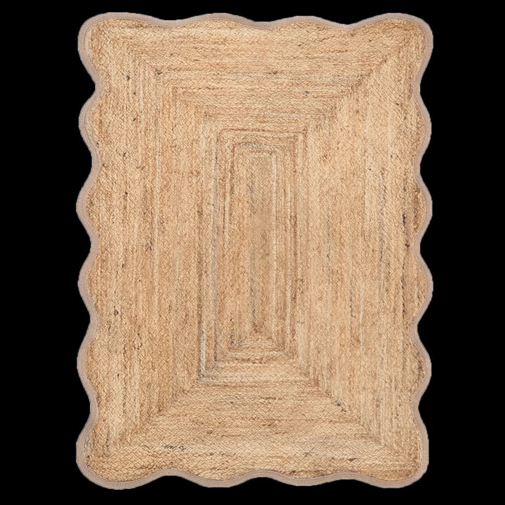 Alfombra yute scalloped - 200x300 cm