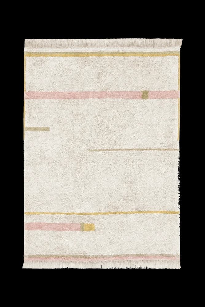 Alfombra lavable Tartan - Lanes vintage nude - 140x200 cm