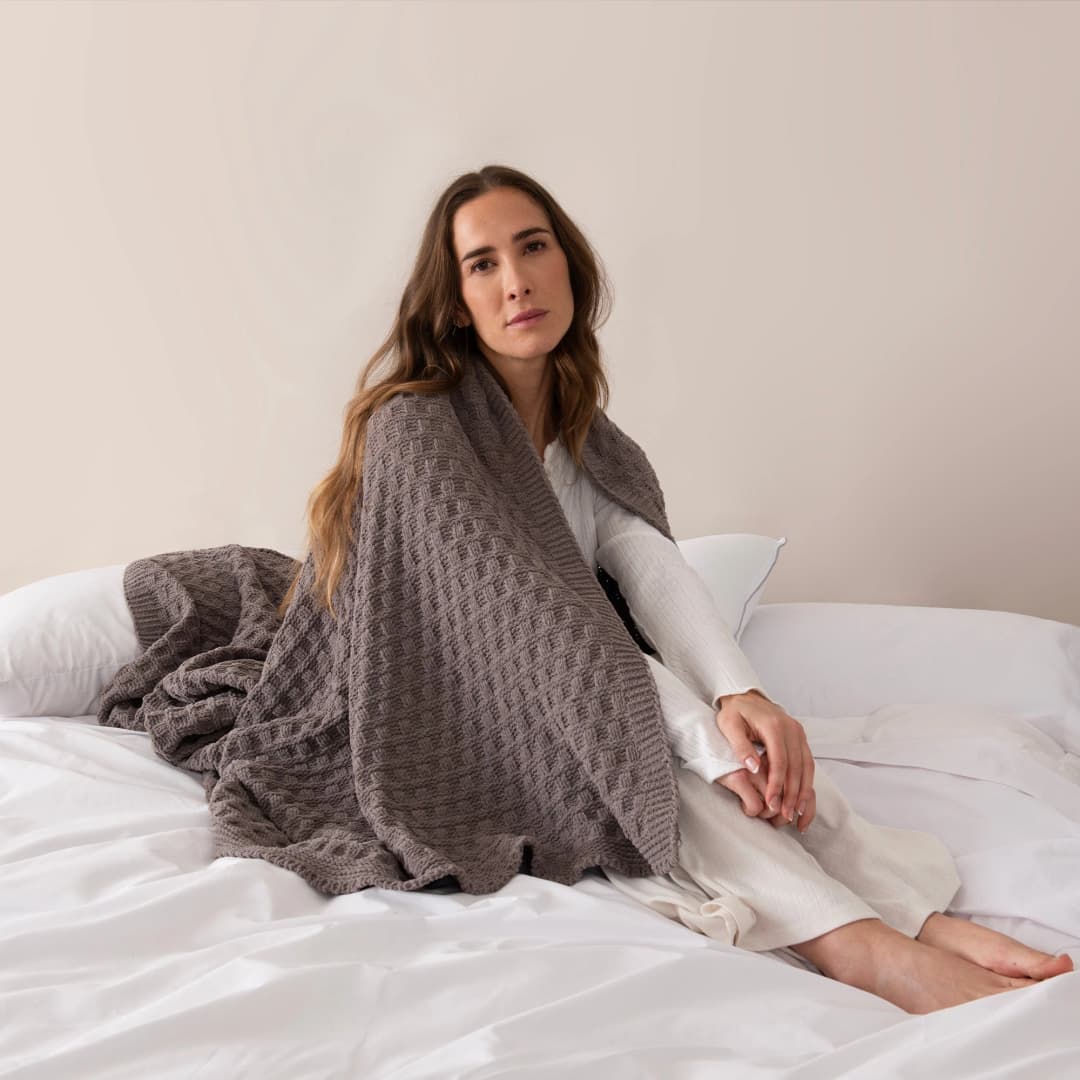 Manta Chenille Ivy 127x152 cm Taupe
