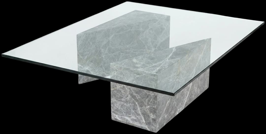 Mesa de centro Par Triángulo mármol – Mármol Hermes Gray