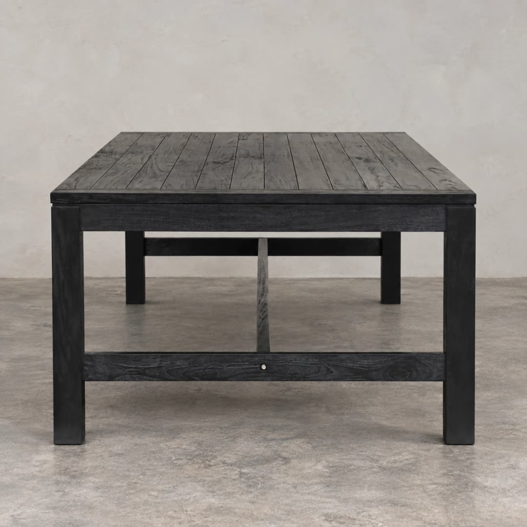 Mesa de Comedor Exterior Austin Black - 240 × 120 × 75 CM