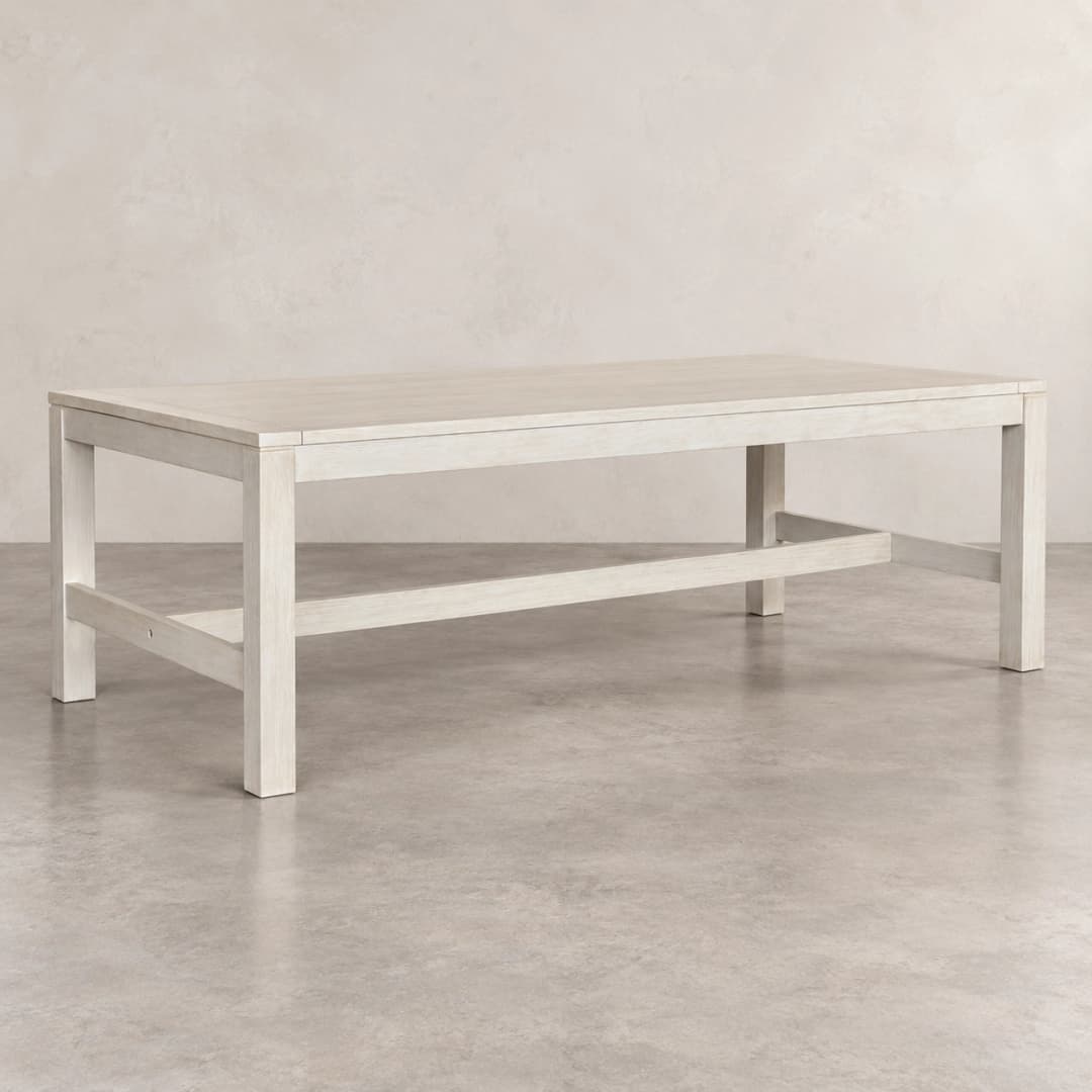 Mesa de Comedor Exterior Austin White - 240 x 120 x 75