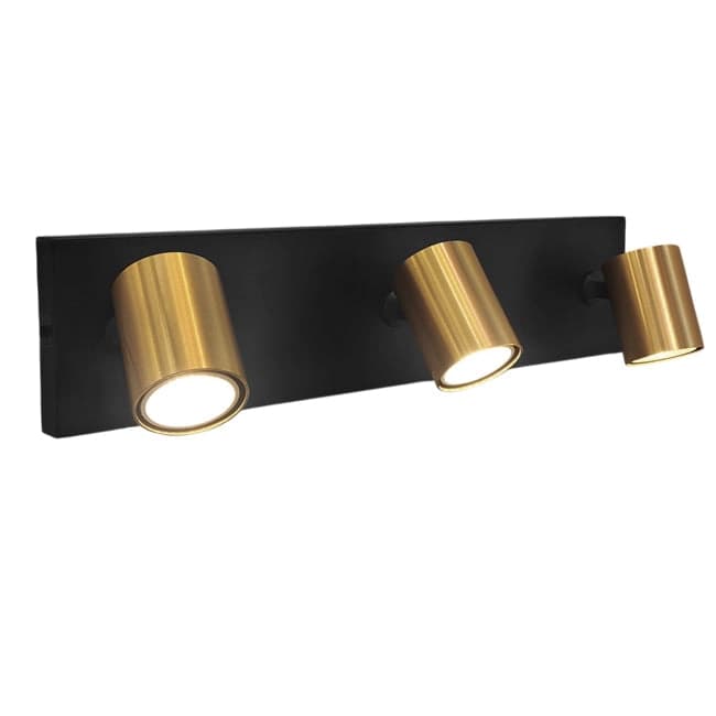 Foco aluminio negro 3 luces Bronce 47,7 cm GU10 - CERE0002