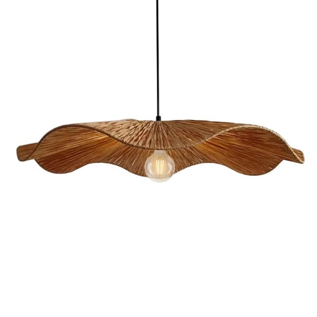 Lámpara colgante rafia natural Ø75x13 cm E27 - OPLC0047