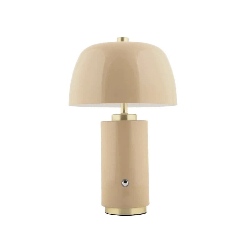 Lámpara sobremesa metal recargable café claro Ø18x30 cm 2W LED - PGLS0080
