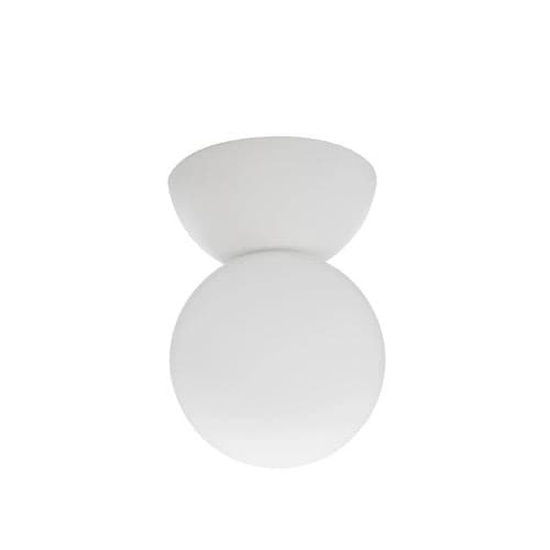 Plafón o aplique concreto vidrio empavonado Ø8x11,5 cm G9 - ARPL0002
