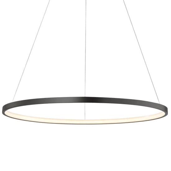 Lámpara colgante aluminio negro aro dimeable Ø 120 cm LED 40W - TOLC0051