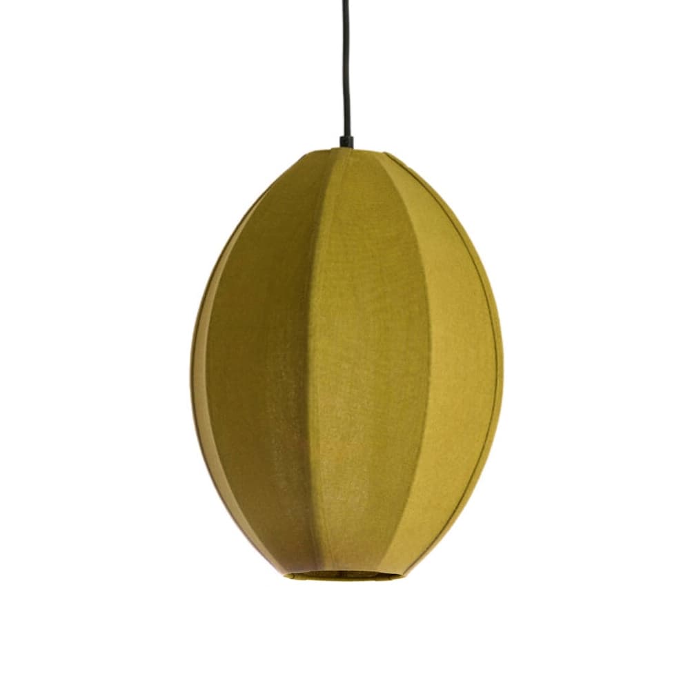 Lámpara colgante textil verde oliva Ø28,5x38 cm E27 - LLLC0659