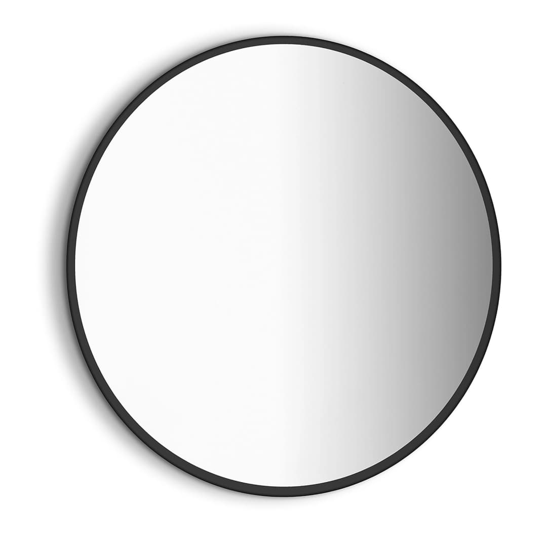 Espejo Sharon Redondo Led Borde Negro Mate ø100 cm
