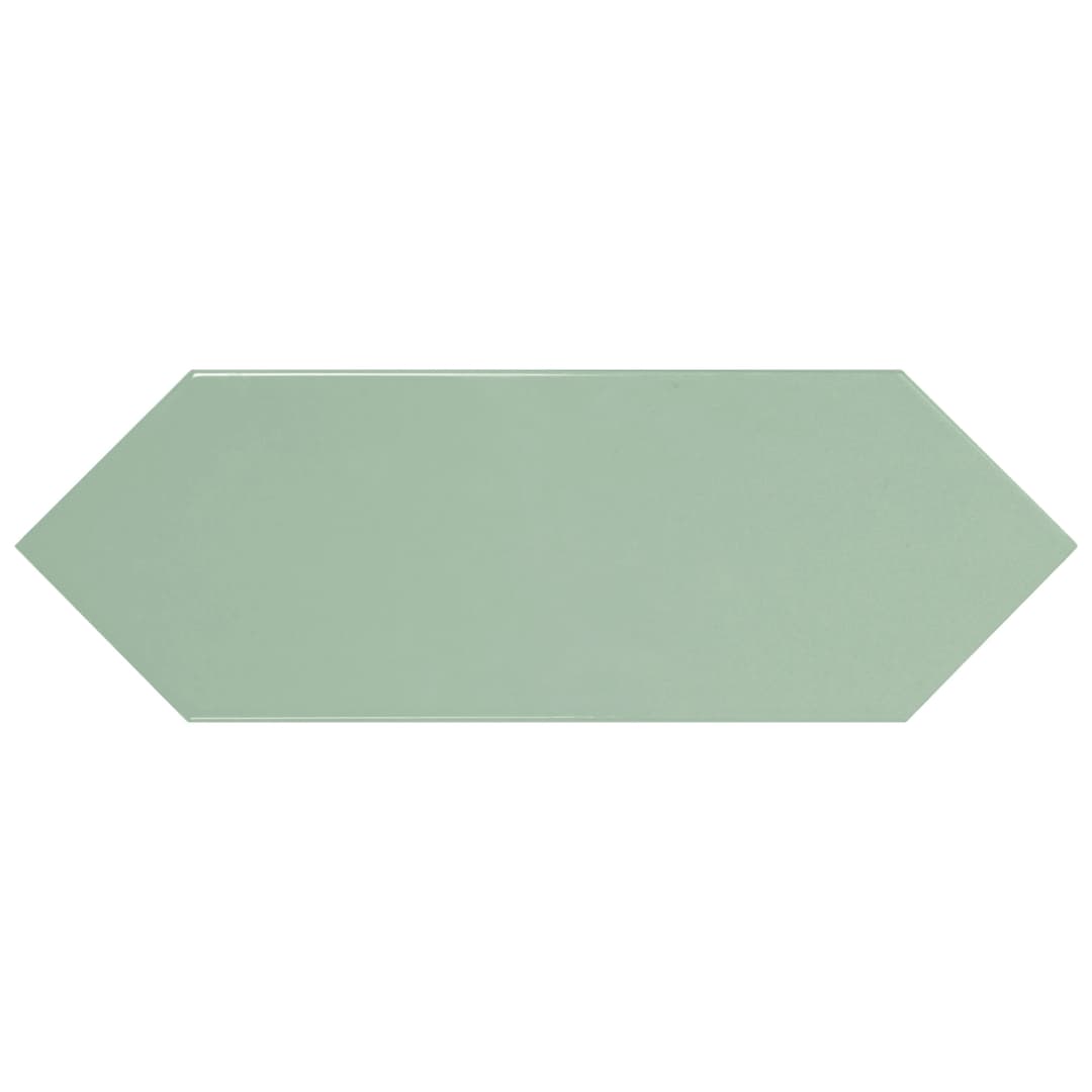 Cerámica Muro Picket Green Brillante 10x30 cm