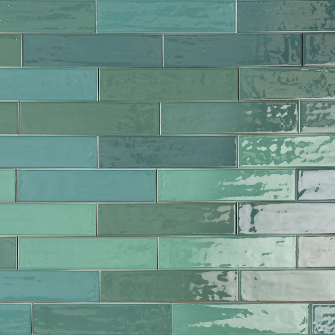 Cerámica Muro Sailing Emerald Verde Brillante 6x25 cm