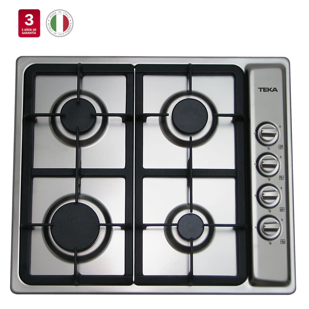 Encimera Inoxidable Gas 4q Empotrada 60 cm