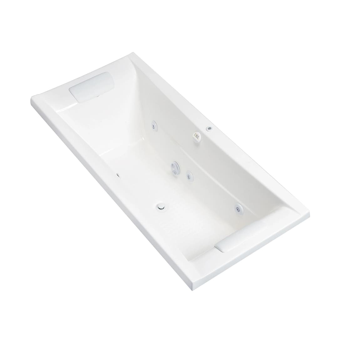Tina Duo Clean con Hidromasajes Rectangular Blanco 1,69x0,82 m