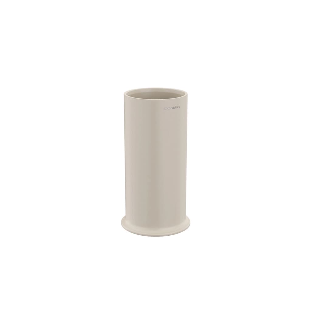 Vaso Portacepillo Sobreponer Geyse Gris Mate 73x73x140mm