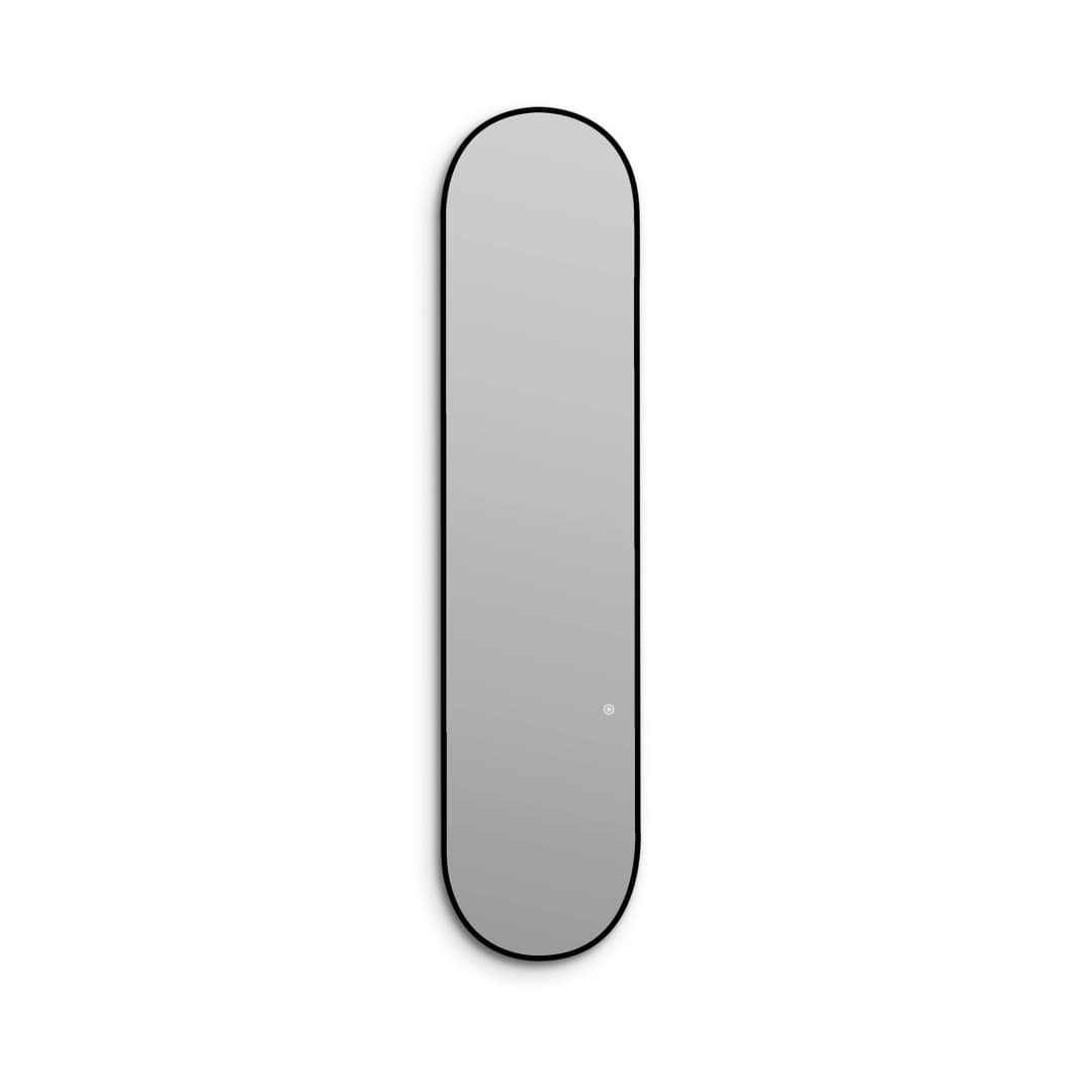Espejo Sharon Ovalado Led Negro 35x150 cm