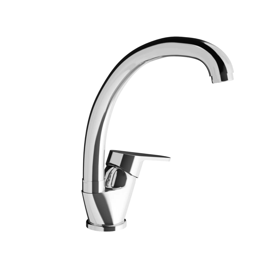 Grifería Cocina Compacta Cuello Cisne Movil