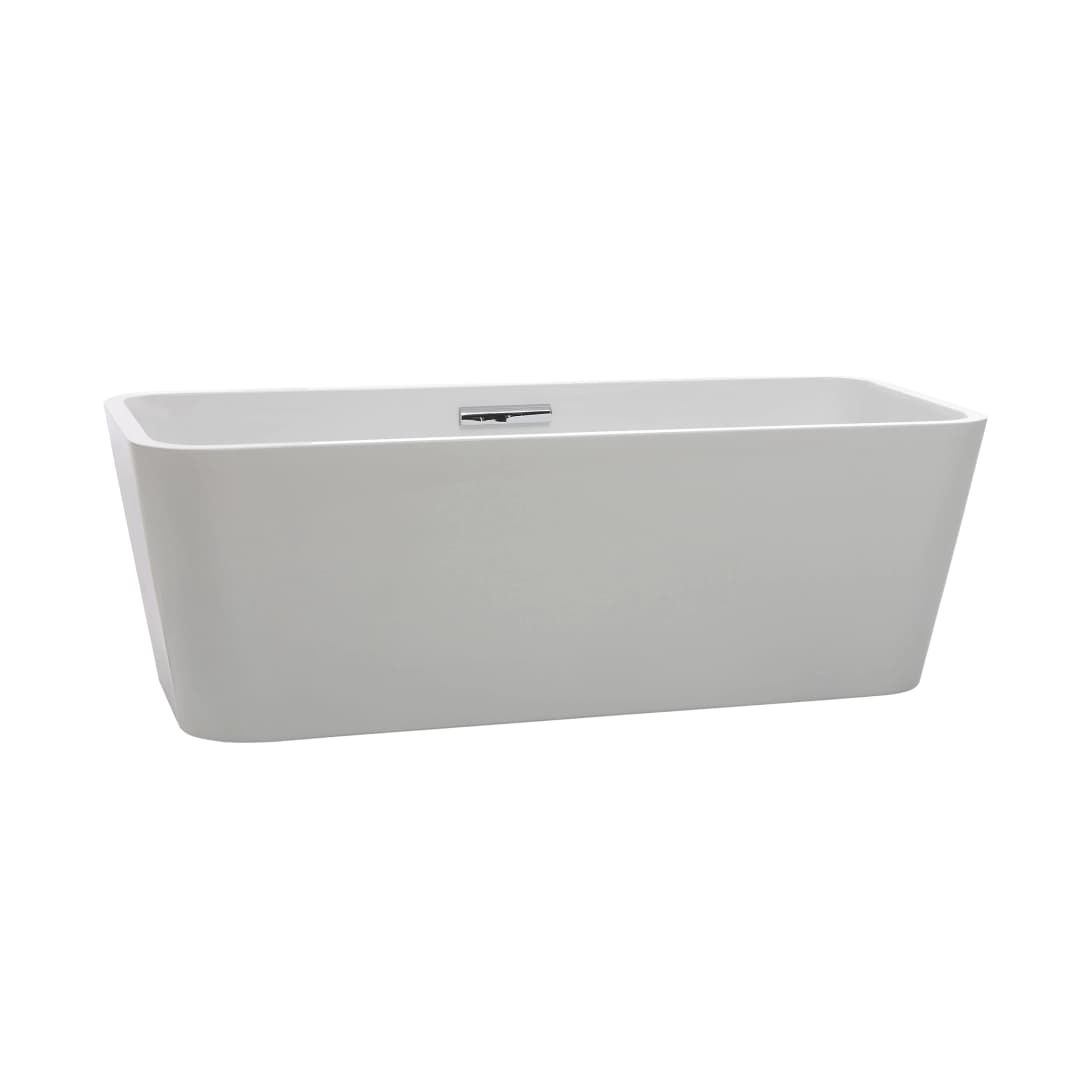 Tina Isla Men-N con Rebalse y Desagüe Pop up Rectangular Blanco