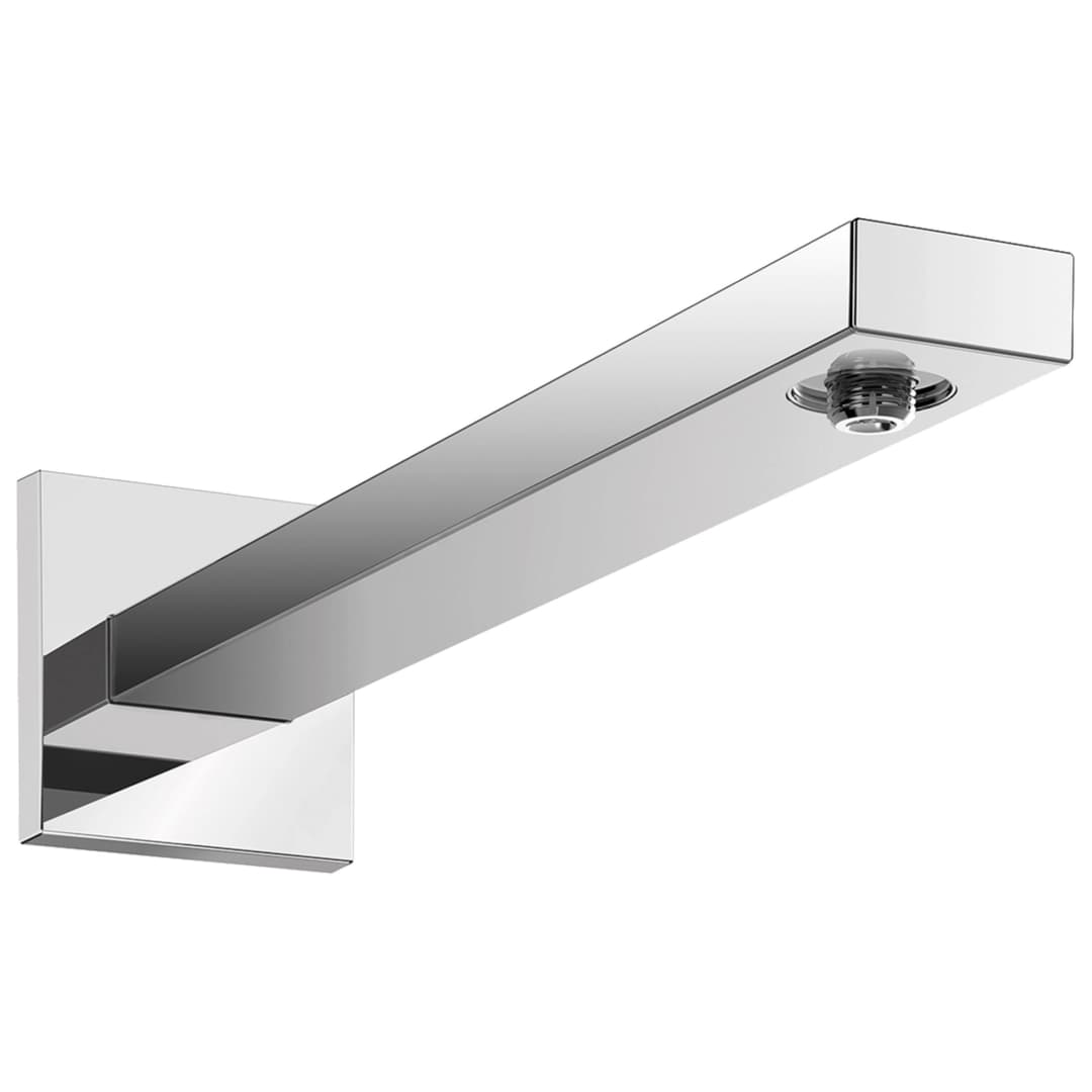 Brazo Cuadrado para Ducha Fija a Muro Cromado 390 mm