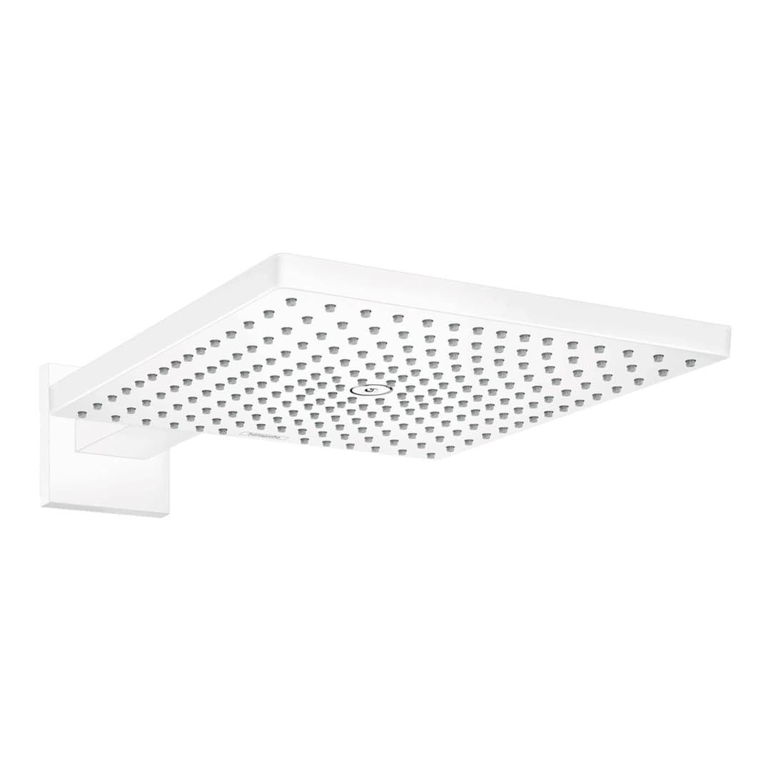 Grifería Ducha Fija Muro Raindance con Brazo 1 jet blanco Mate 300 mm