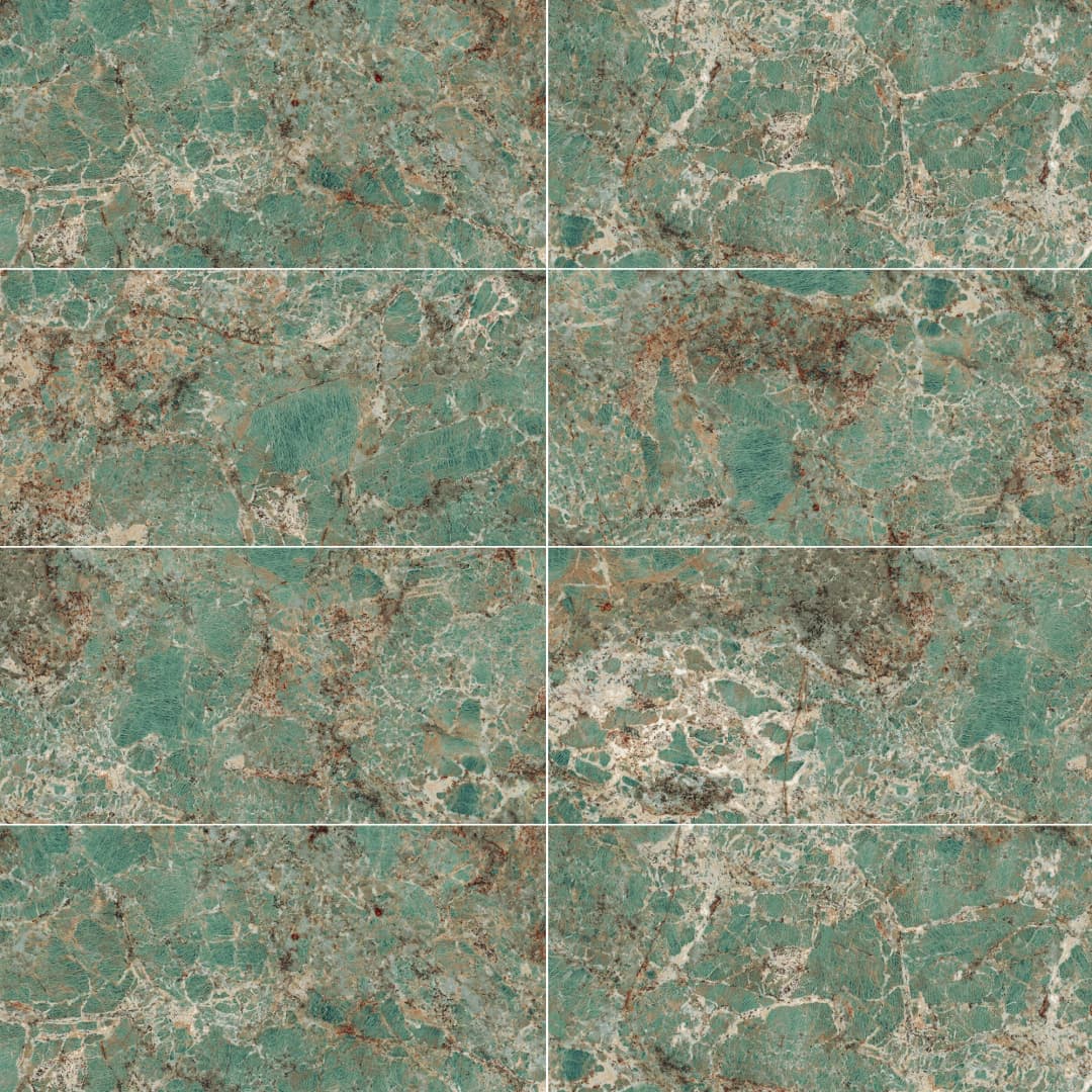 Porcelanato Amazonita Verde Pulido 60x120 cm
