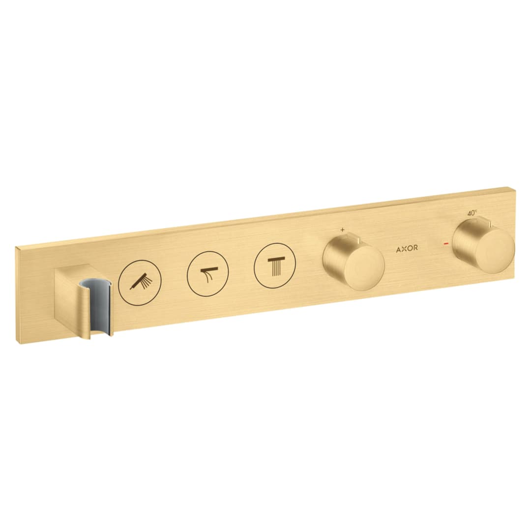 Termostato Axor Empotrado para 3 funciones Brushed Gold
