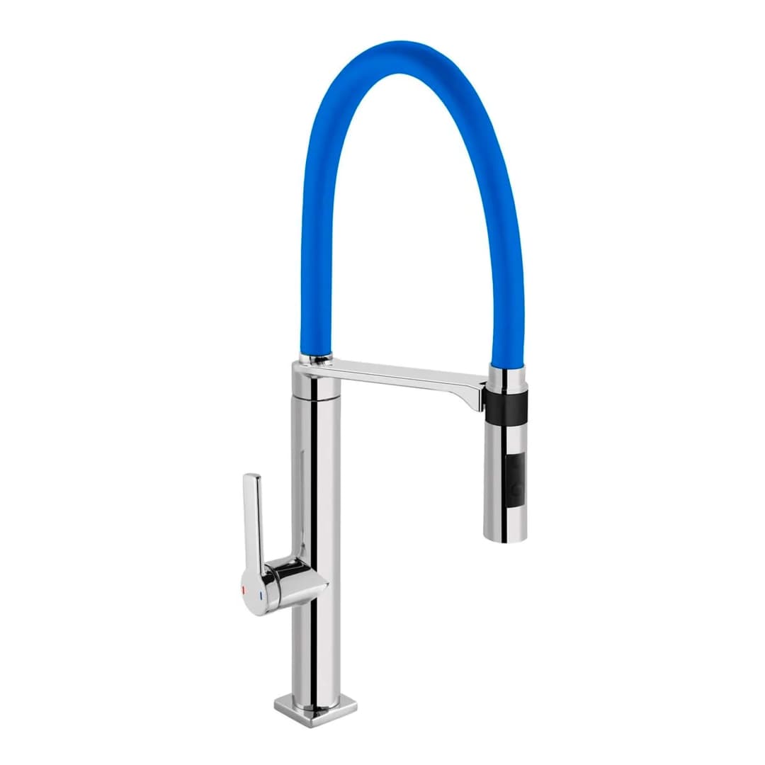 Grifería Cocina Doc Extraíble Caño Flexible 2 Jet 695780 Azul
