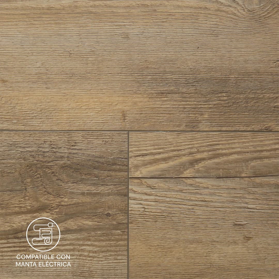 Piso Vinílico SPC Rustic Brown 225x1532 mm