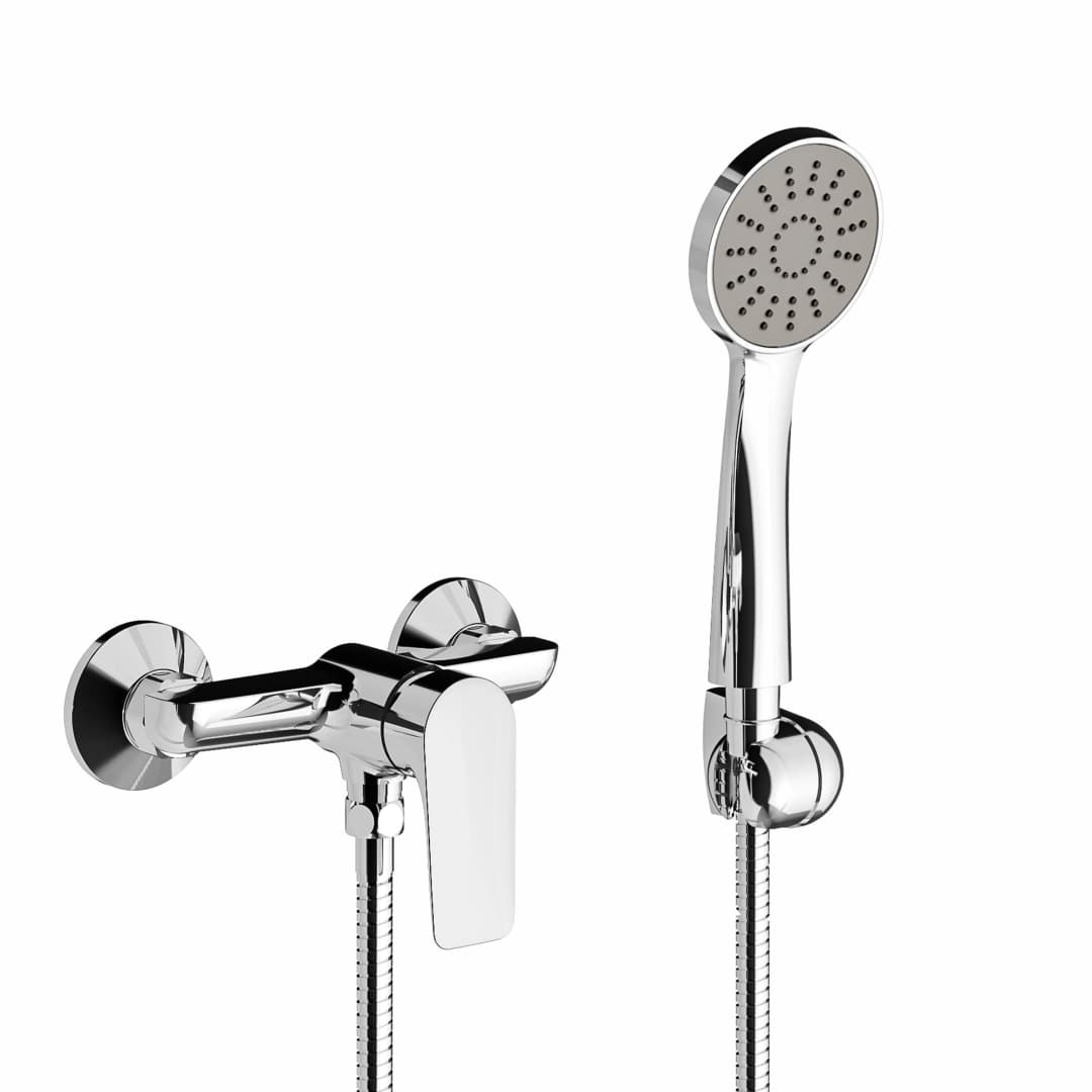 Grifería Ducha Jana con Soporte, Fono y Flexible Cromado