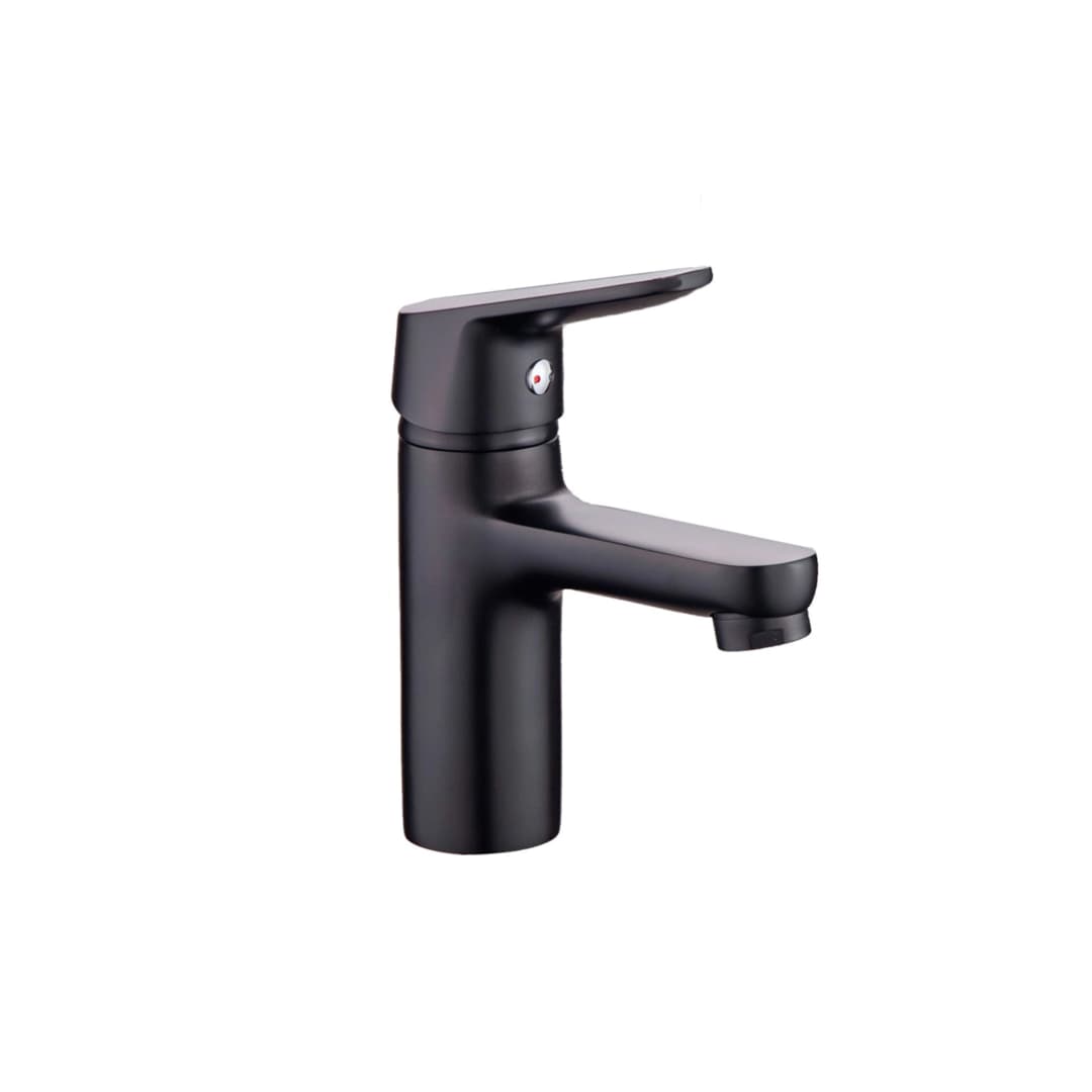 Grifería Lavamanos Concept Medio 16 cm S/Desagüe Negro Mate