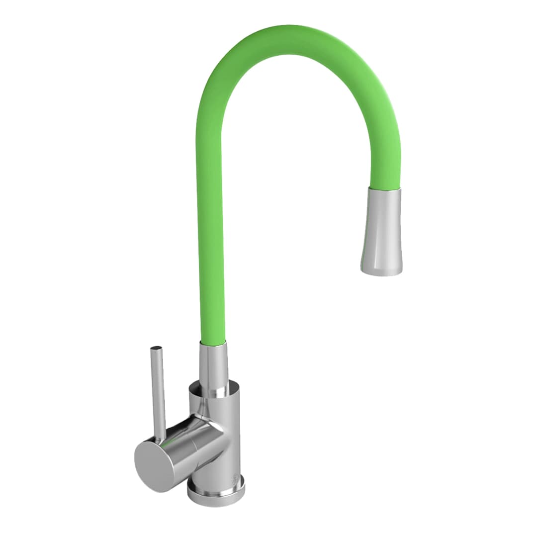 Grifería Cocina Colorflex Extraíble Caño Flexible Verde