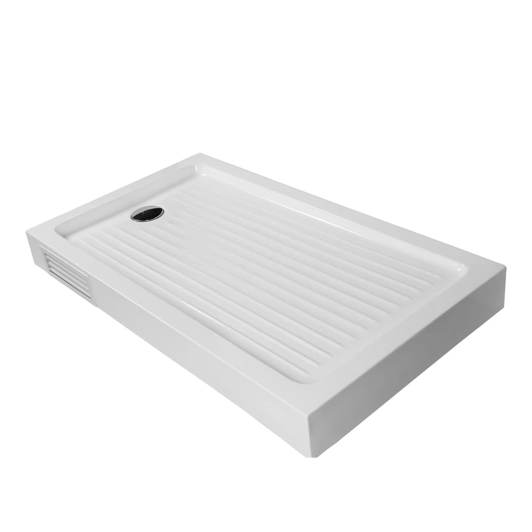 Receptáculo Zen con Desagüe y Panel de Registro Blanco 1500x900 mm