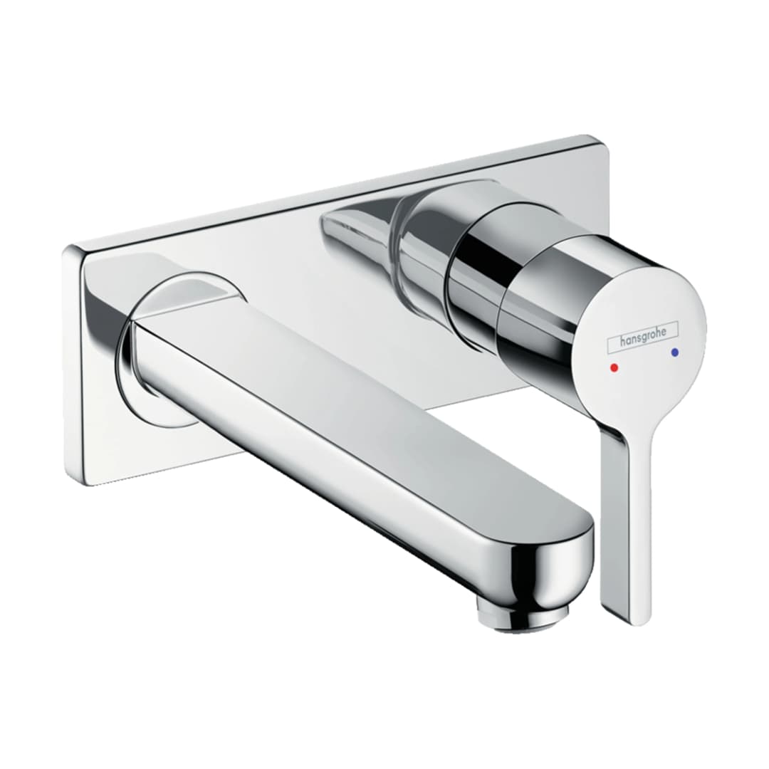 Grifería Lavamanos Metris S Muro 23 cm S/Desagüe 31163000 Cromo