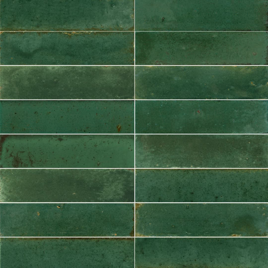 Cerámica Muro Hope Verde Brillante 7.5x30 cm