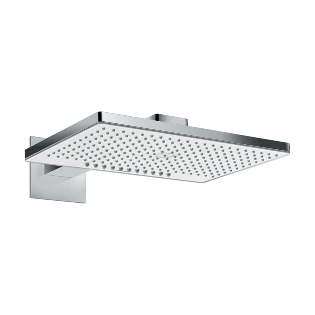 Plato Ducha Rainmaker Select Cuadrado 46 cm 2 Jet C/Brazo 24005400 Blanco Cromo