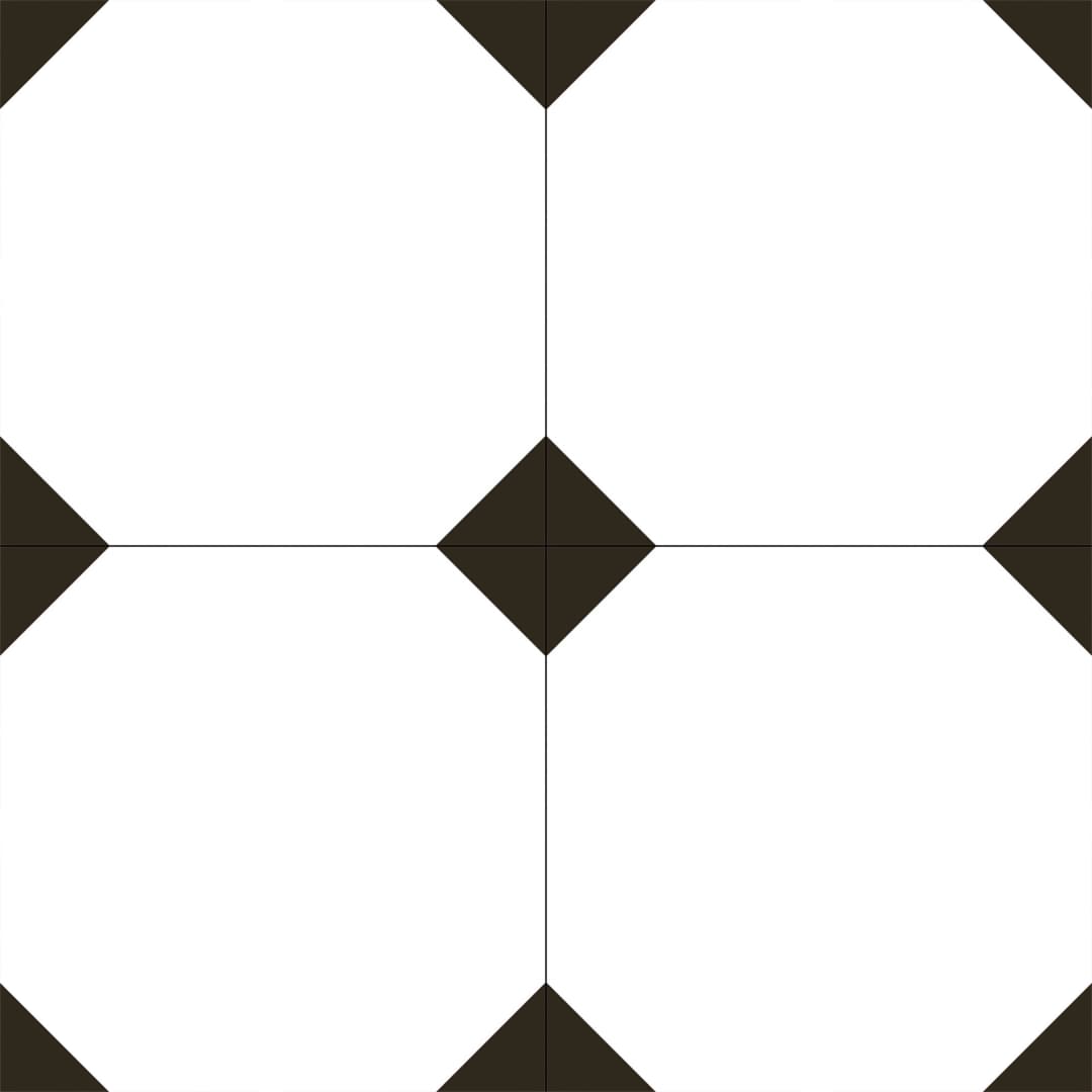 Porcelanato Dolcevita Ottagone Bianco Mate 20x20 cm