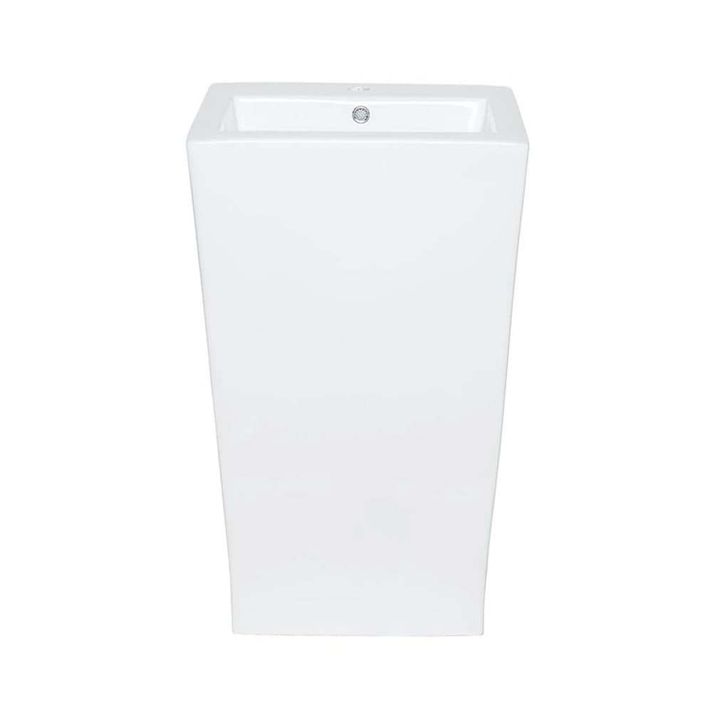 Lavamanos Gamma con Rebalse Columna Rectangular Blanco