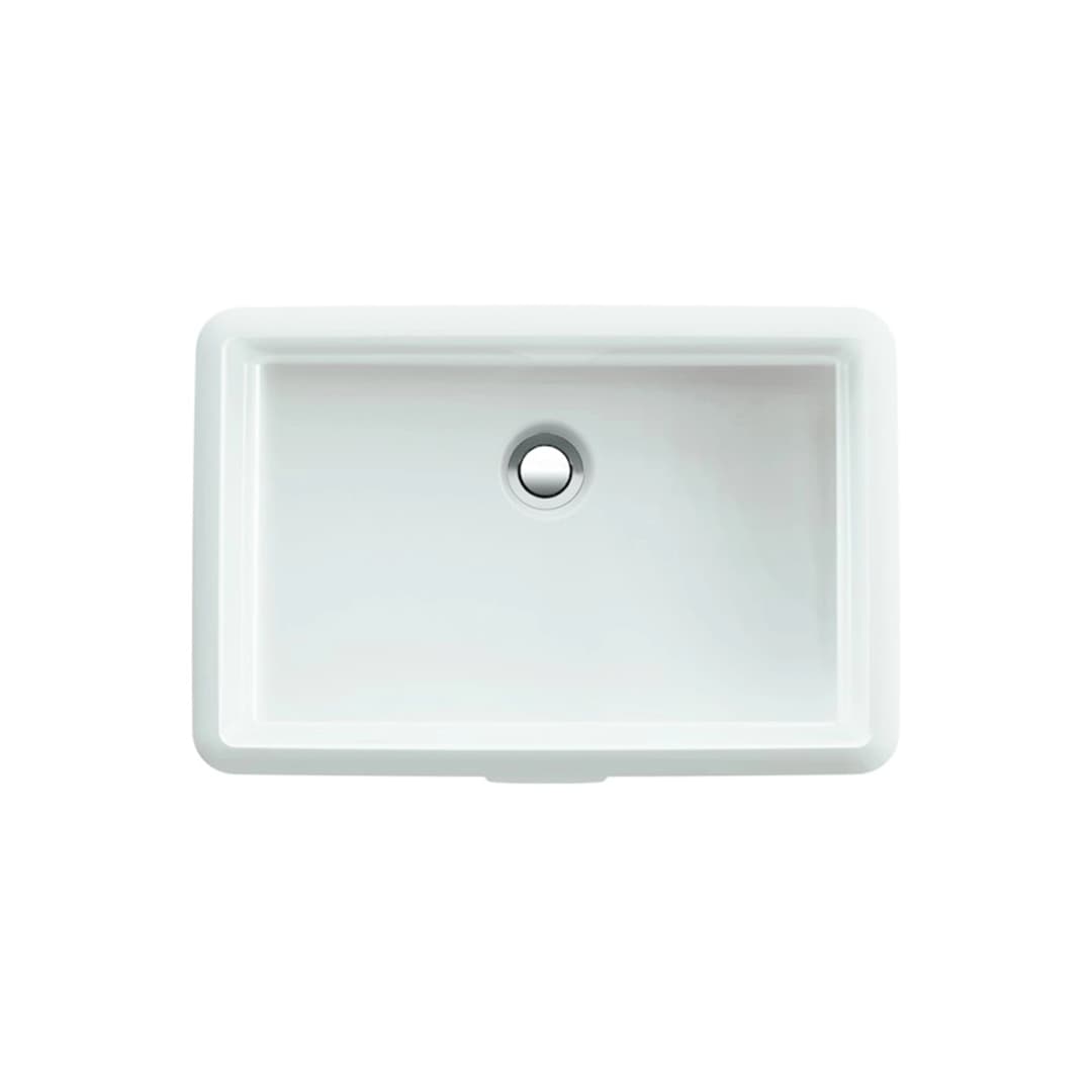 Lavamanos Living City Bajo Cubierta Rectangular con Rebalse Blanco