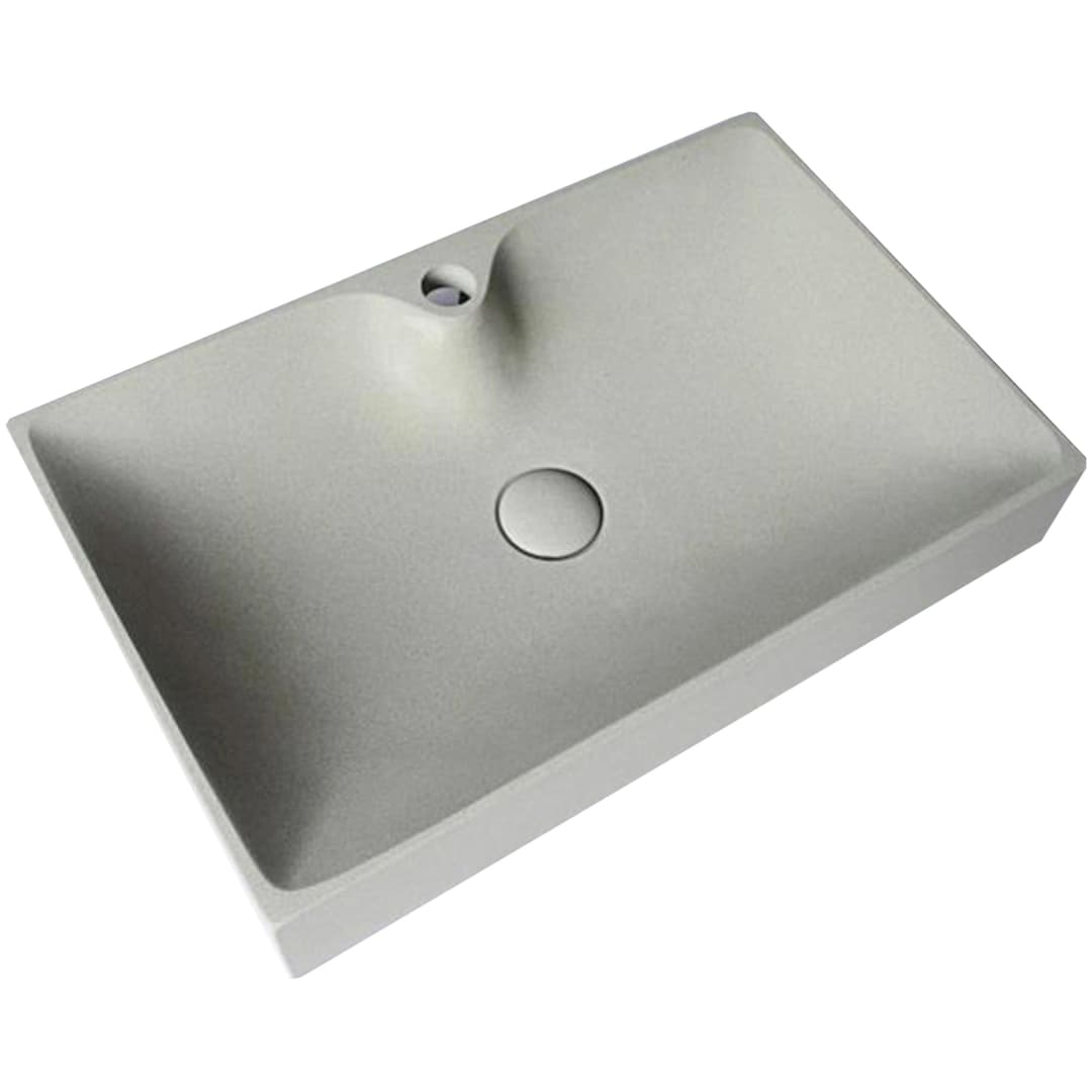 Lavamanos de Sobreponer Castellon Light Grey sin Rebalse 55x35x10 cm