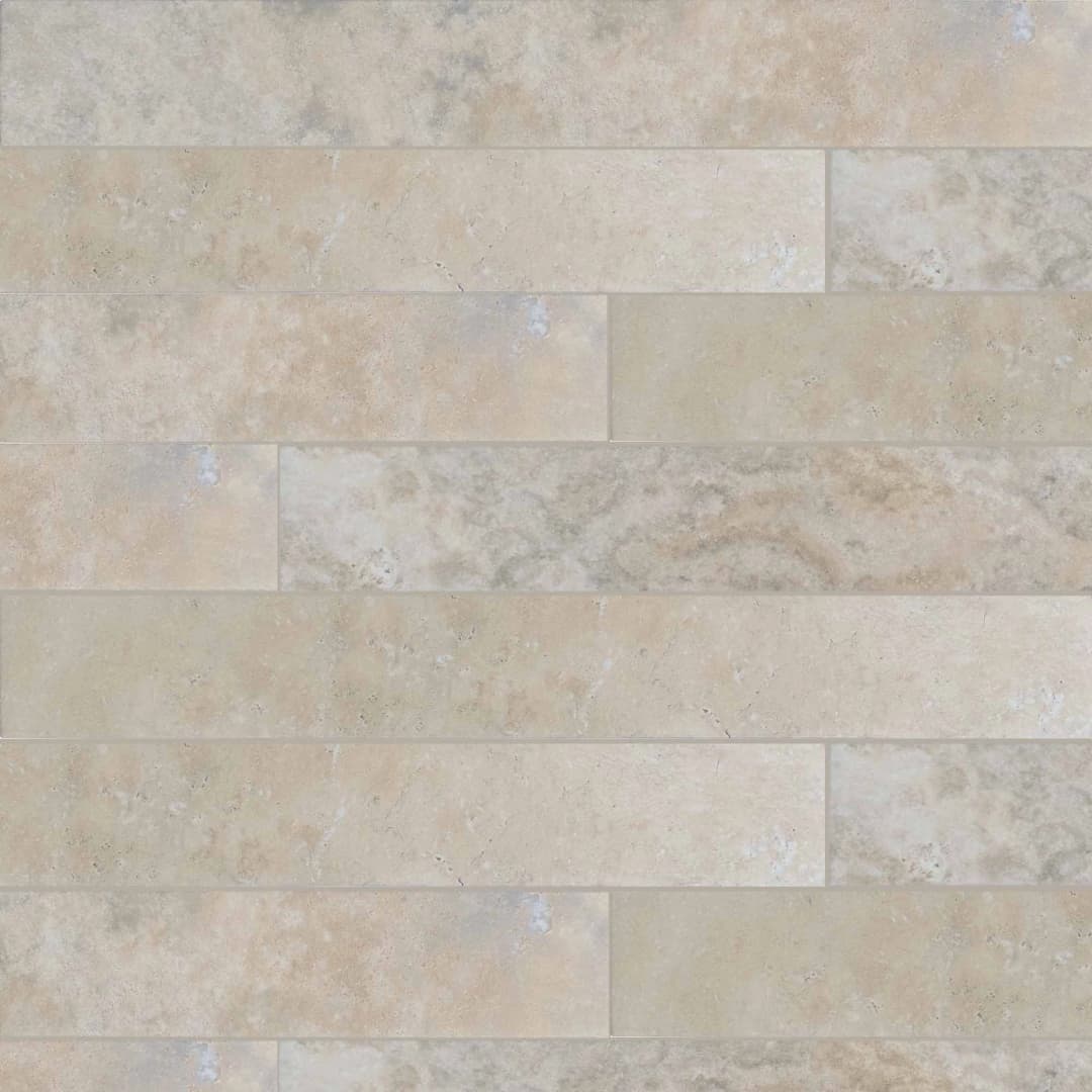 Porcelanato Cross Cut Tuscan Marfil Mate 4.6x37.5 cm