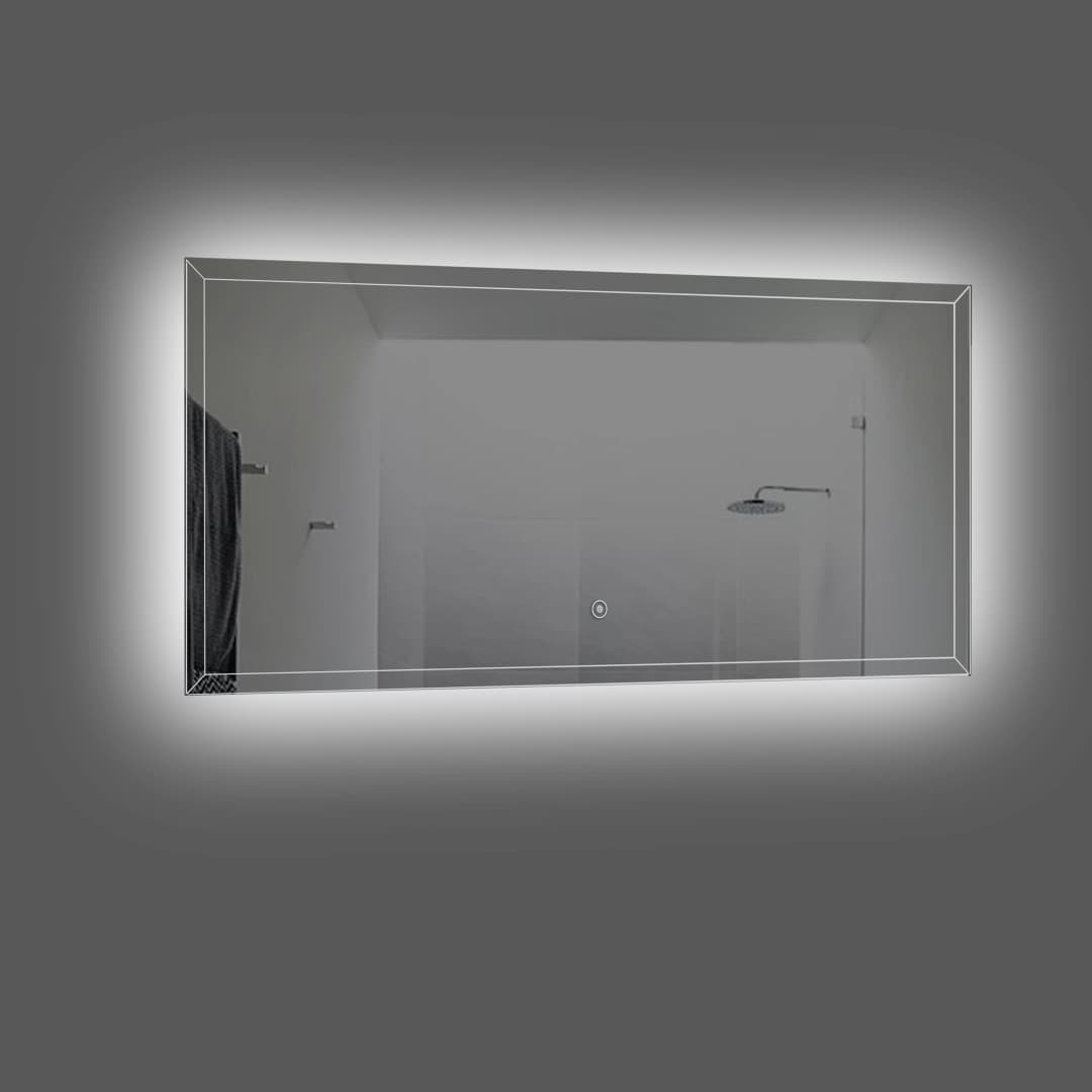 Espejo Film Rectangular Led Cromado 120x3x60 cm